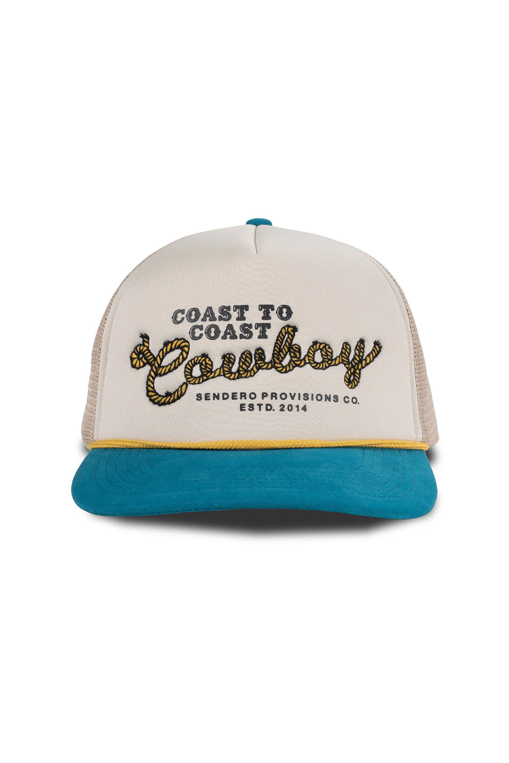 sendero coast to cowboy cream teal front