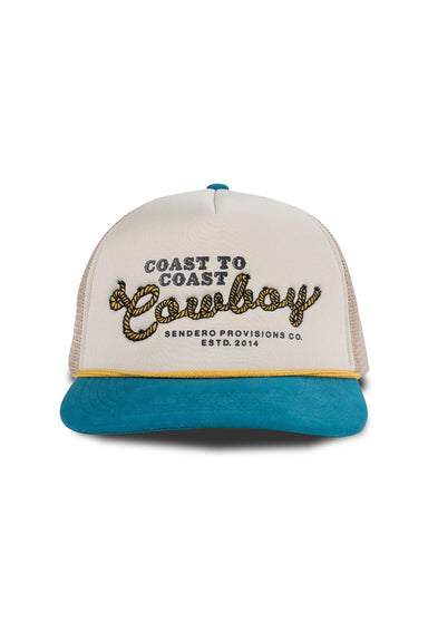 sendero coast to cowboy cream teal front