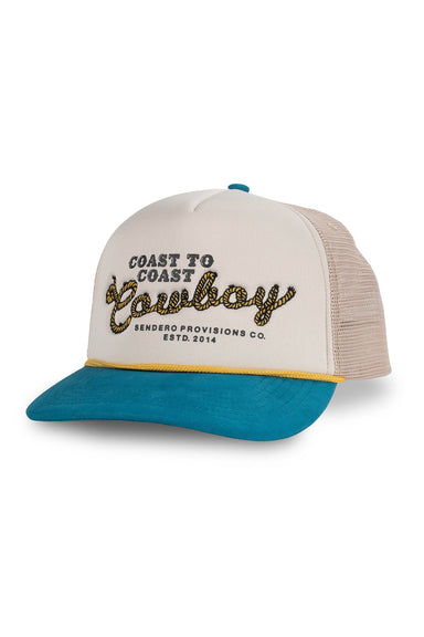 sendero coast to cowboy cream teal profile