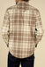 sendero durango flannel shirt tan brown back