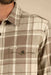 sendero durango flannel shirt tan brown detail