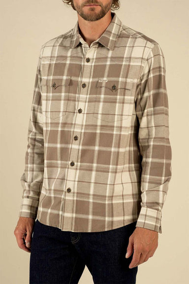 sendero durango flannel shirt tan brown front