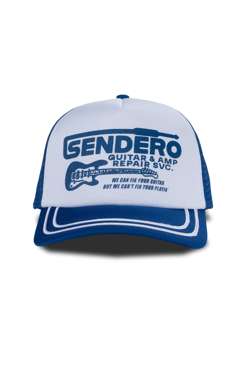 sendero guitar repair hat blue front