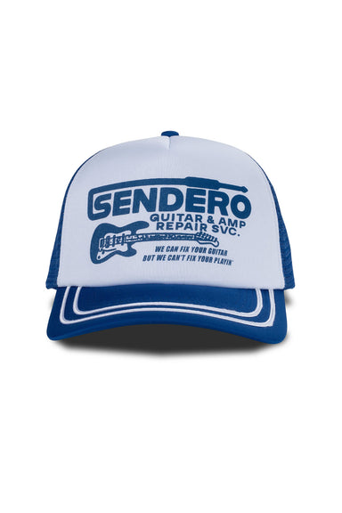 sendero guitar repair hat blue front