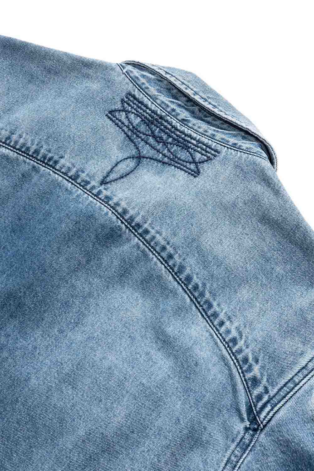 sendero hondo pearl snap classic denim detail