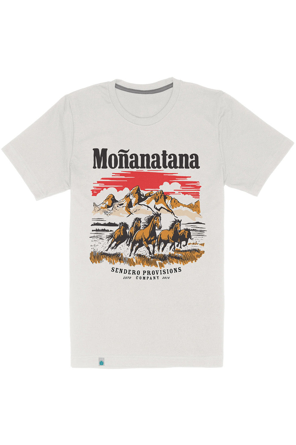 sendero monanatana tee vintage white flatlay