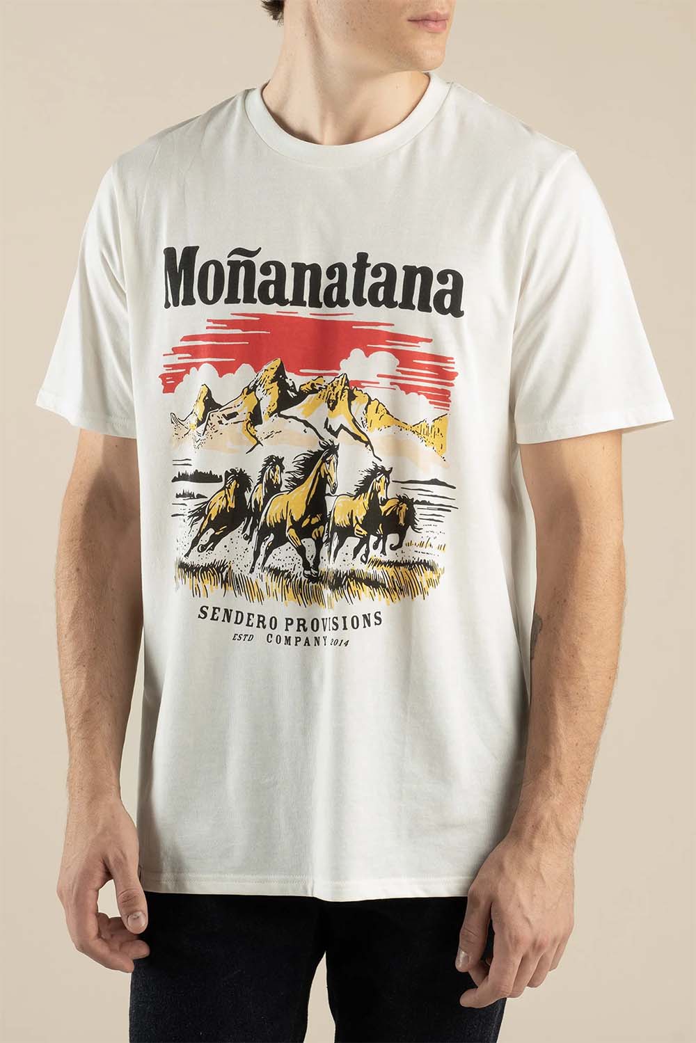 sendero monanatana tee vintage white  model