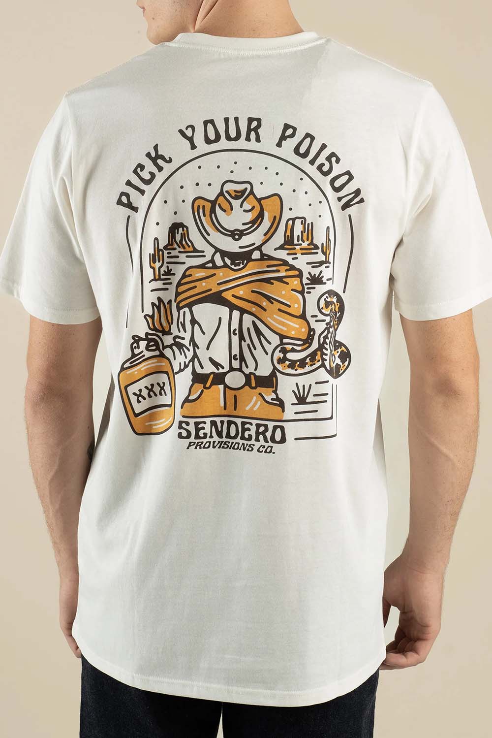 sendero pick your poison t-shirt vintage white back