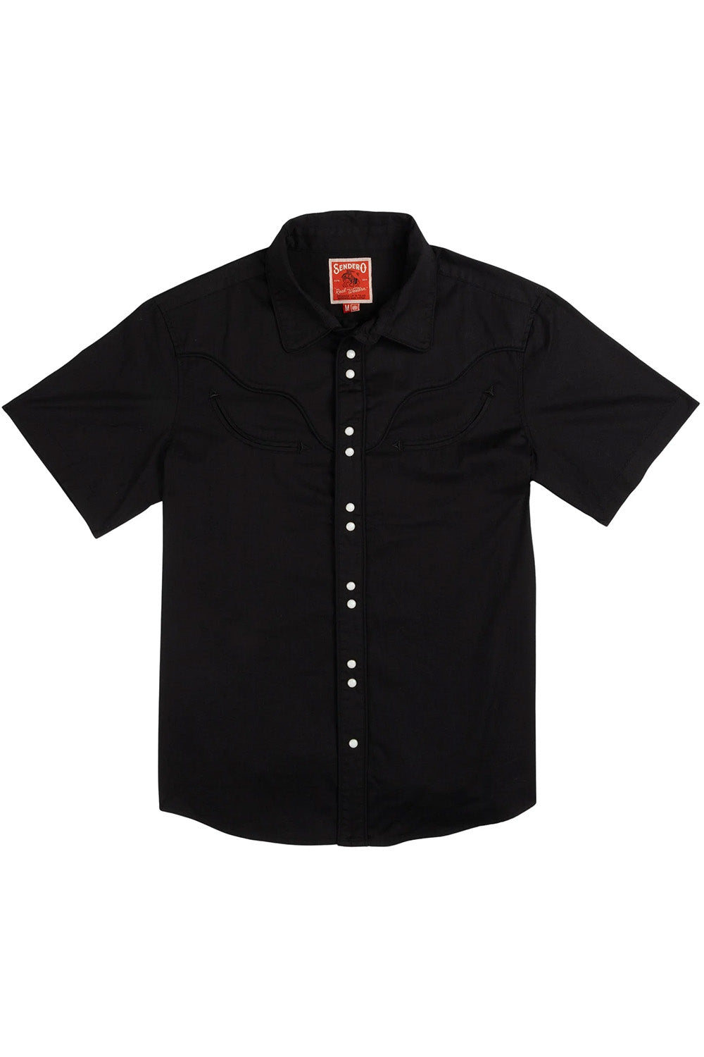 sendero prescott western shirt black flatlay
