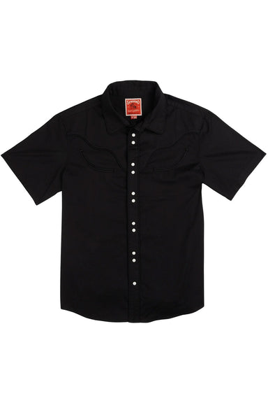 sendero prescott western shirt black flatlay
