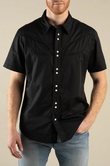 sendero prescott western shirt black front