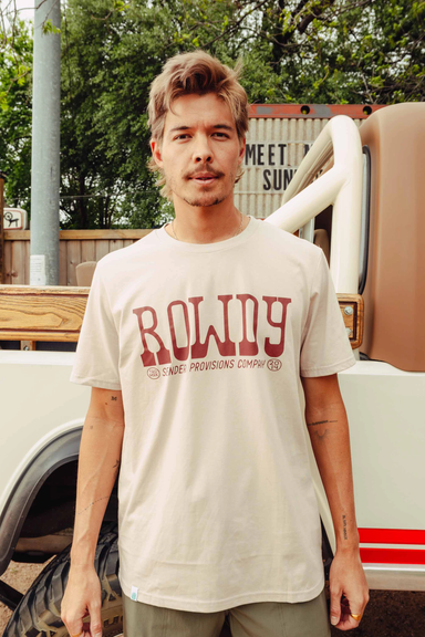 sendero rowdy tshirt sand model