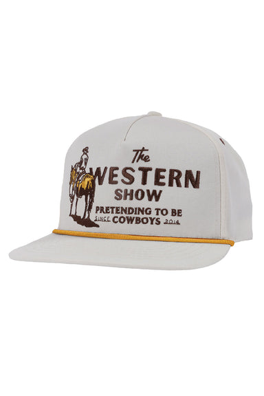 sendero western show hat white front