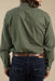 sendero wyatt pearl snap shirt faded olive back