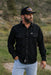 sendero wyatt pearl snap shirt midnight blue front
