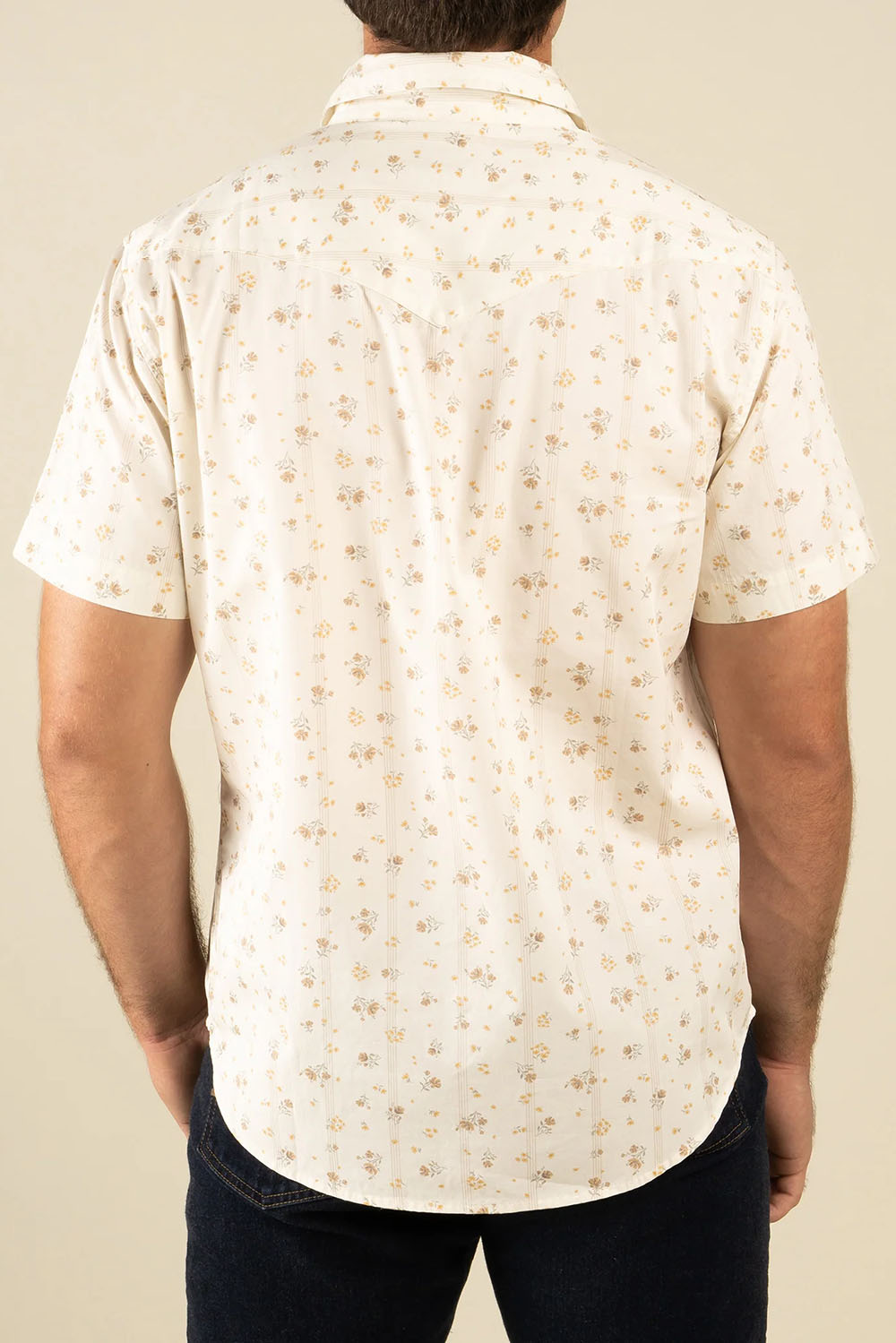 sendero wyatt pearl snap ss dustbloom antique white back
