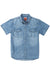 sendero wyatt pearl snap ss vintage denim flatlay