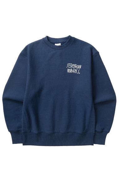 Service Works - Double Vision Crewneck - Navy - Flatlay Front