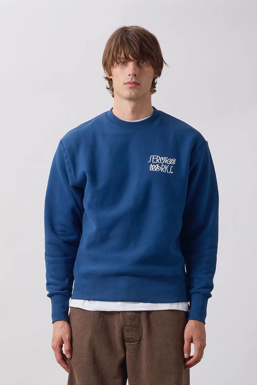Service Works - Double Vision Crewneck - Navy - Model Front