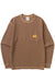 Service Works - Waffle Contrast Thermal Long Sleeve - Brown/Yellow - Flatlay Front