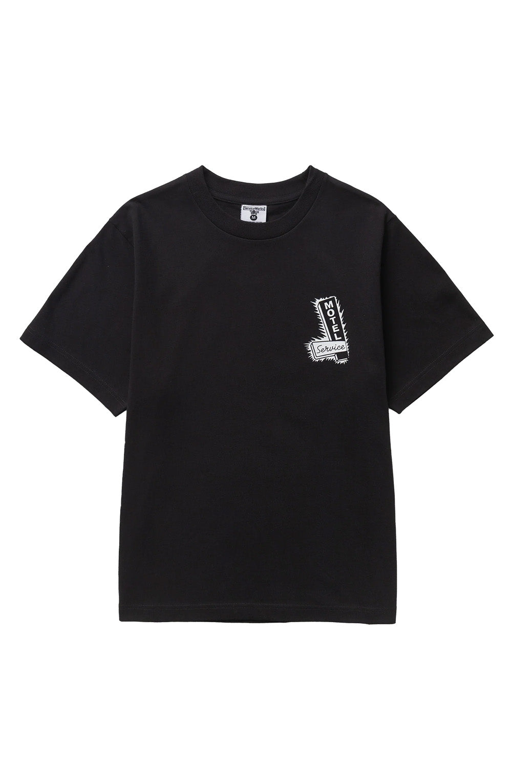 service works motel tee black front