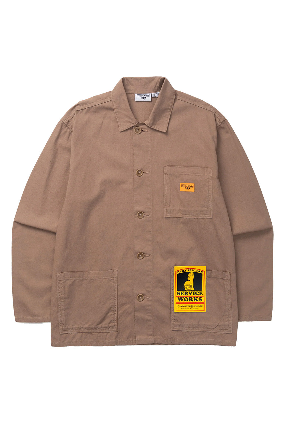 service works twill chore shirt mushroom