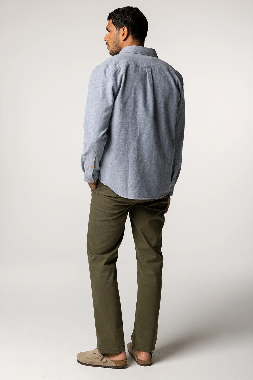 Finisterre - Gylly Shirt - Indigo Dobby - Back