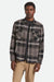 Brixton BOWERY LS FLANNEL Black/Charcoal/Pinecone Front