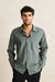 Rhythm - CLASSIC LINEN LS SHIRT - Silver Pine - Front