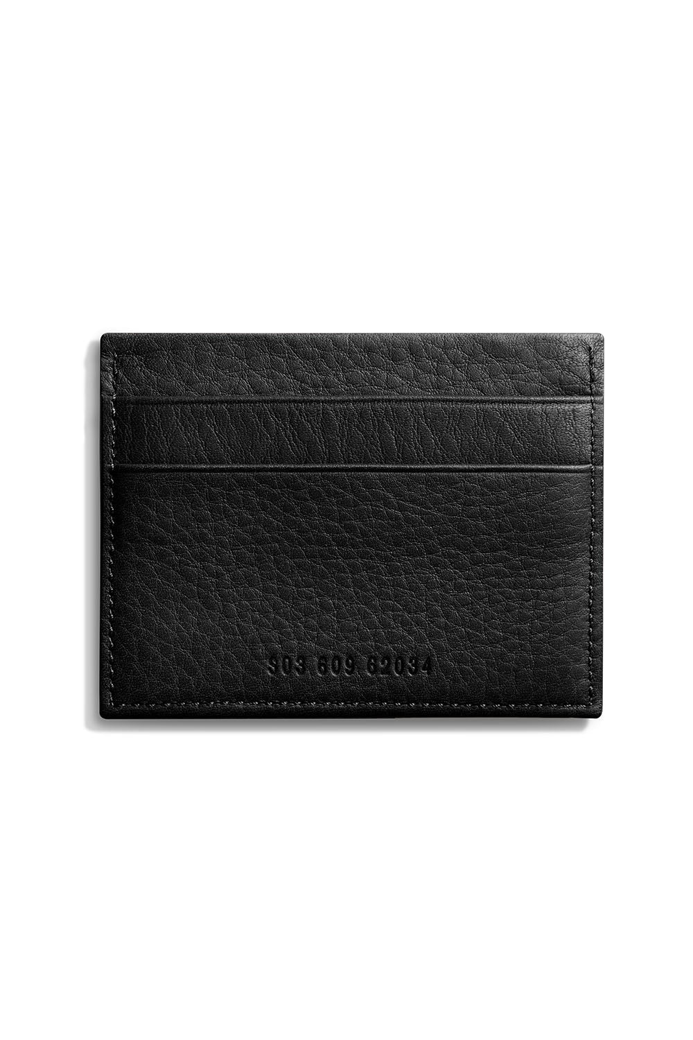 Shinola 5 Pocket Card Case in Natural Grain Black — Back view