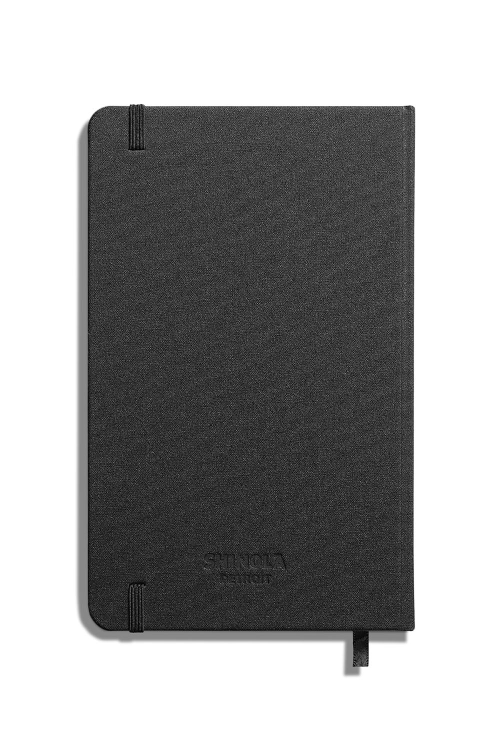 Shinola Medium Hard Grid Journal in Black — Back view