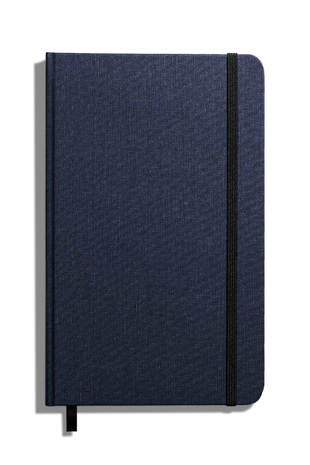 Shinola Medium Hard Ruled Journal in Navy — Front view