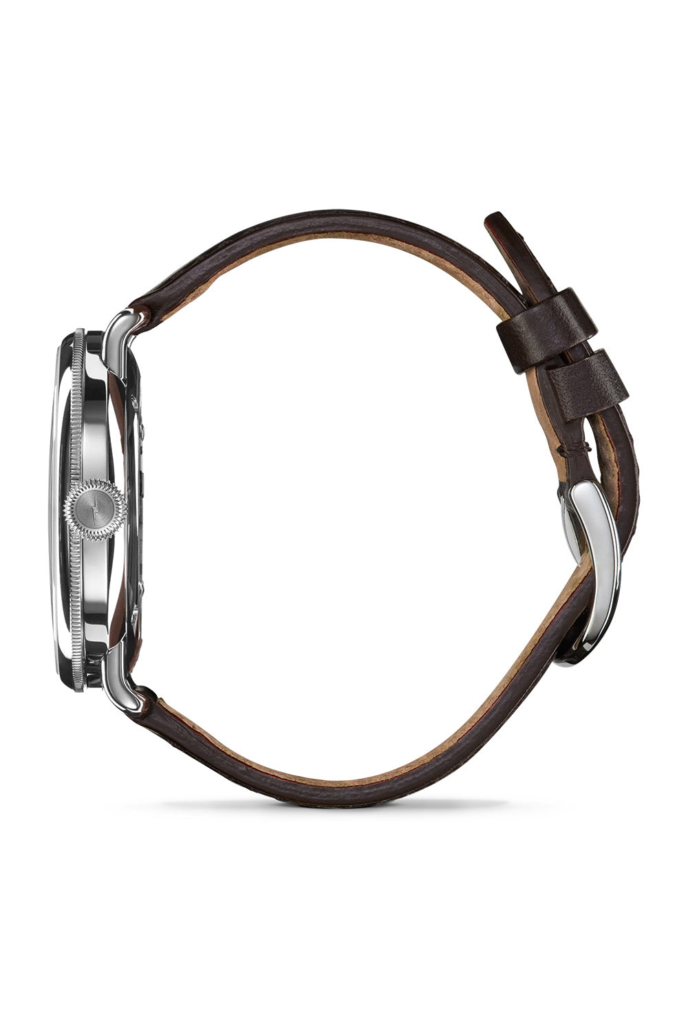 shinola canfield c56 43mm dark olive deep brown side