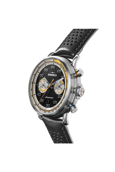 shinola canfield speedway 44mm black profile