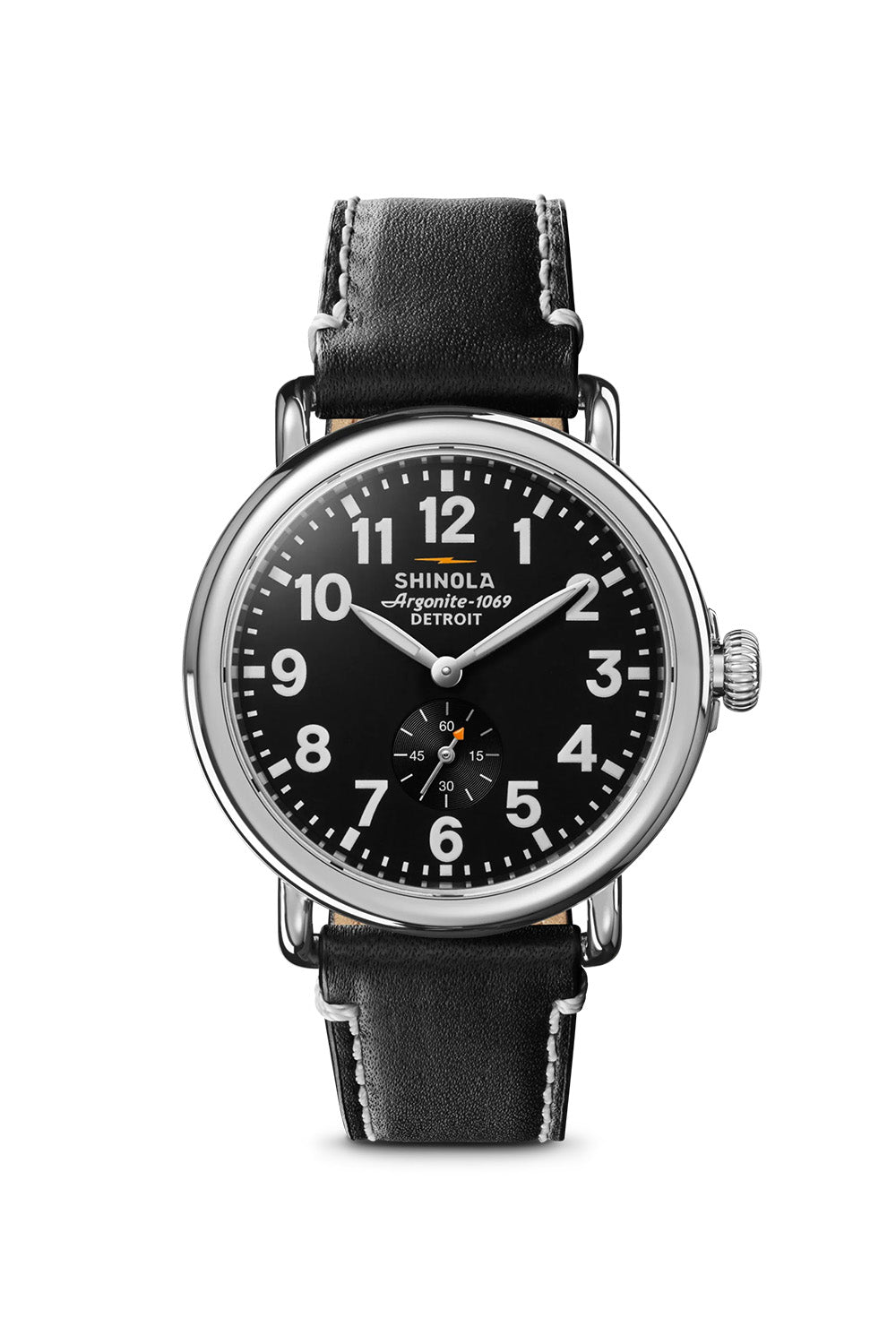 shinola runwell 41mm black black front