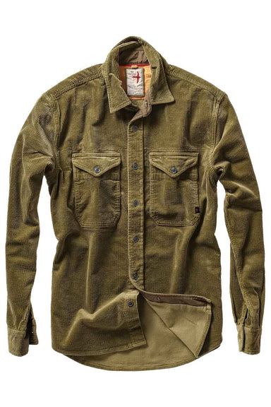 Relwen - Cord Workshirt - Moss - Front