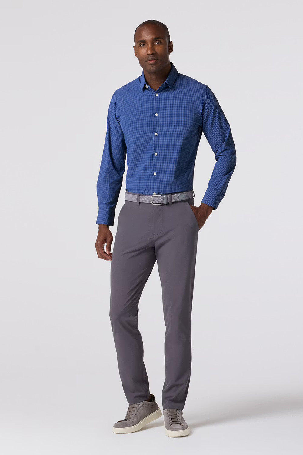 Mizzen + Main - Leeward LS - Cobalt Jared Grid