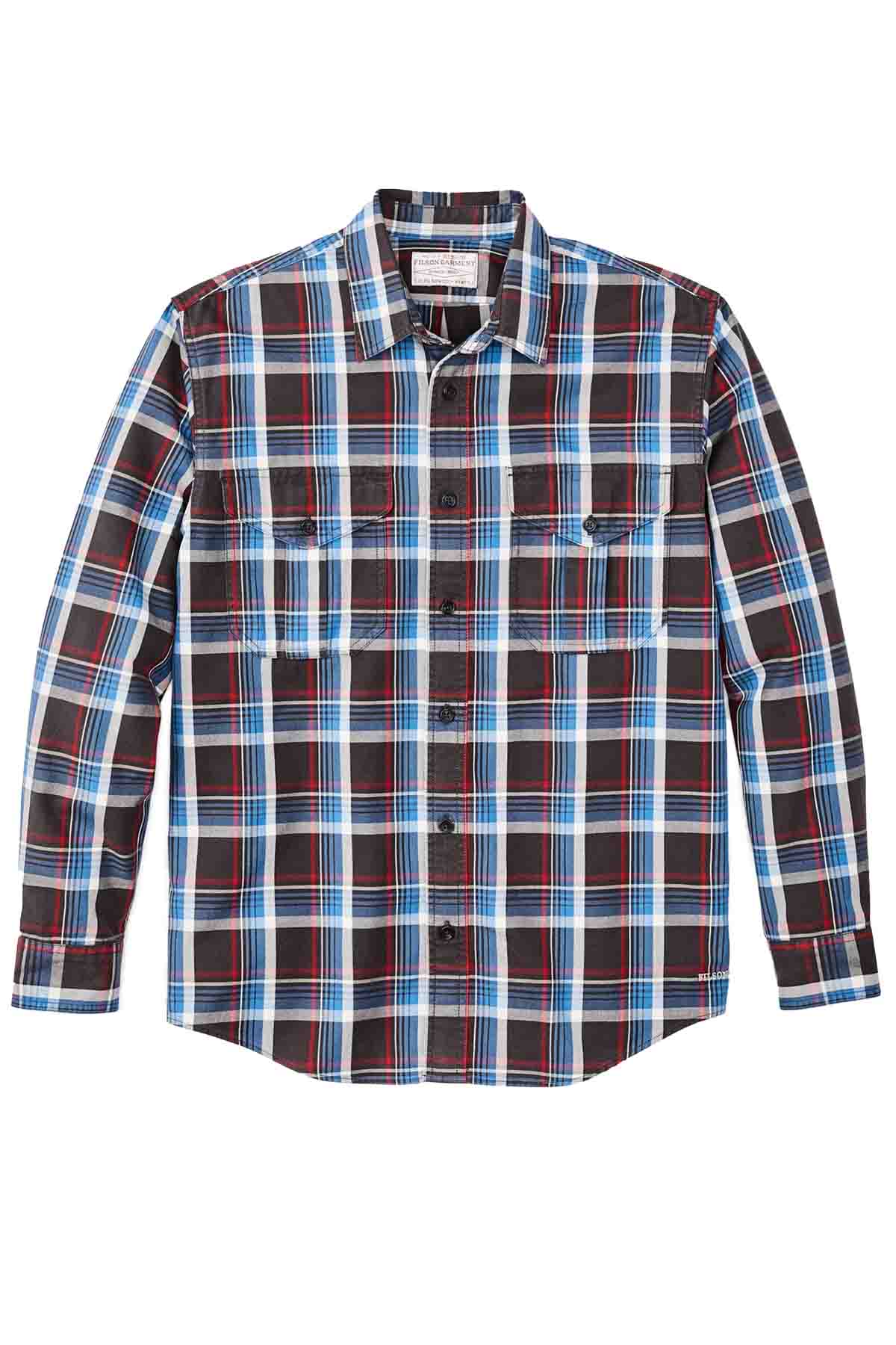 Filson - Light Weight Alaskan Guide Shirt - Glacier Blue Plaid - Front