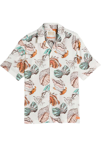 Scotch & Soda - Linen Viscose AOP - Seashells White - Front