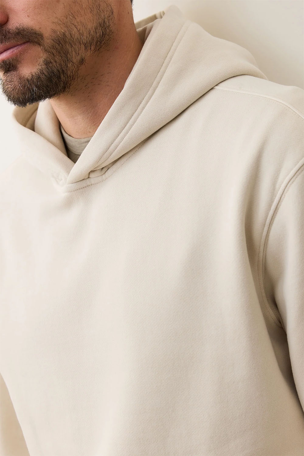 Marine Layer - CLOUD 9 FLEECE HOODIE - Whitecap - Detail