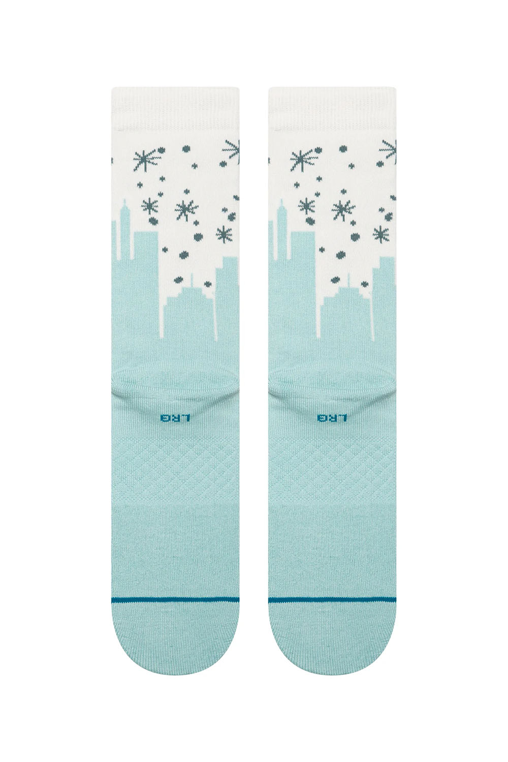 stance big city elf crew ice blue back