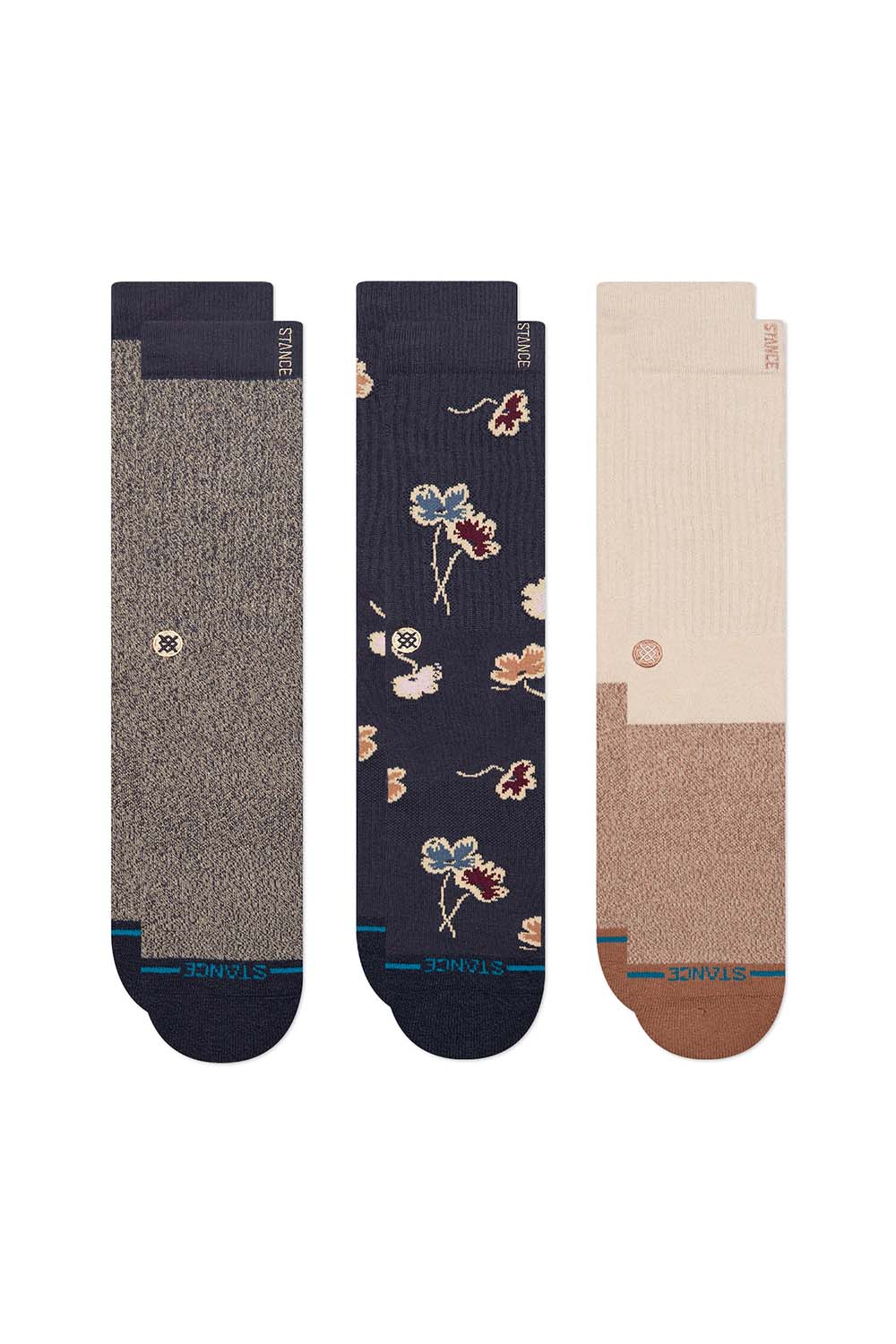 stance botanical bliss 3 pack navy