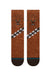 stance chewie crew brown front