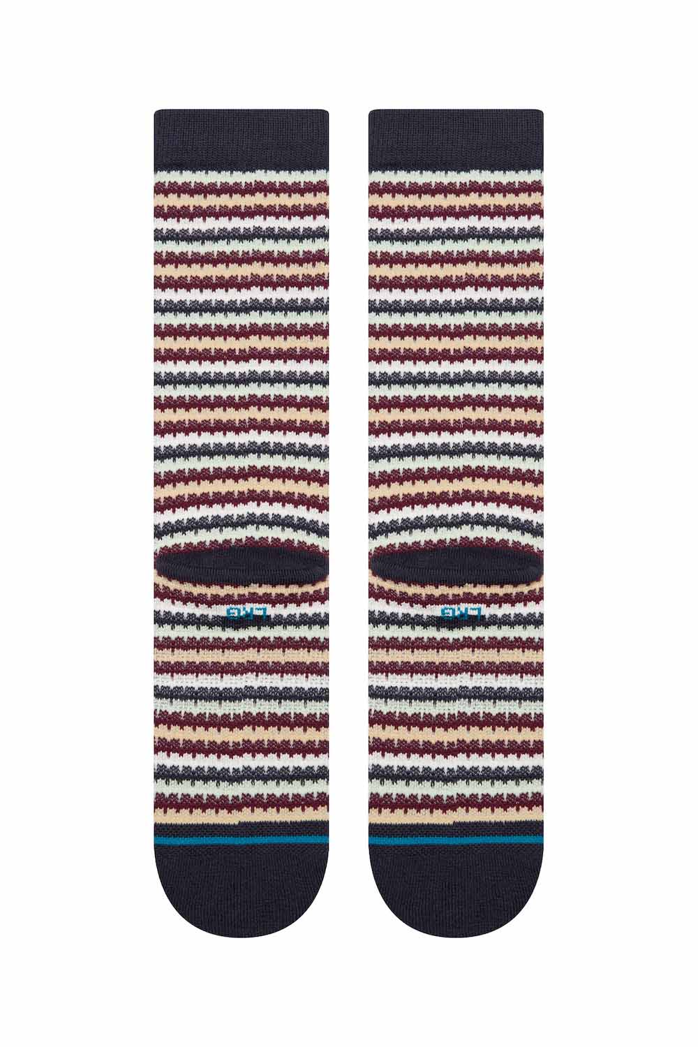 stance chiclets waffle knit crew navy back