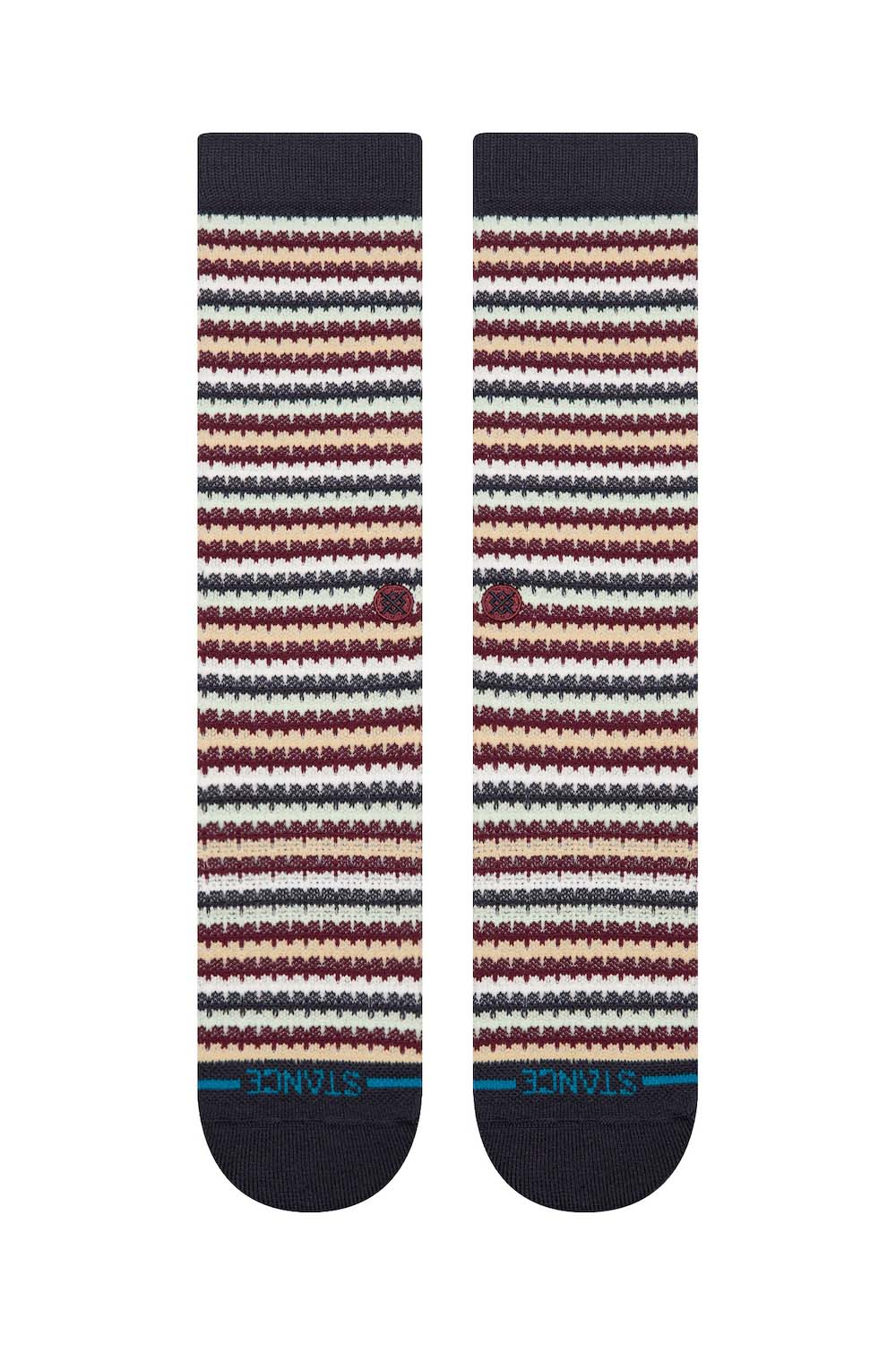 stance chiclets waffle knit crew navy front