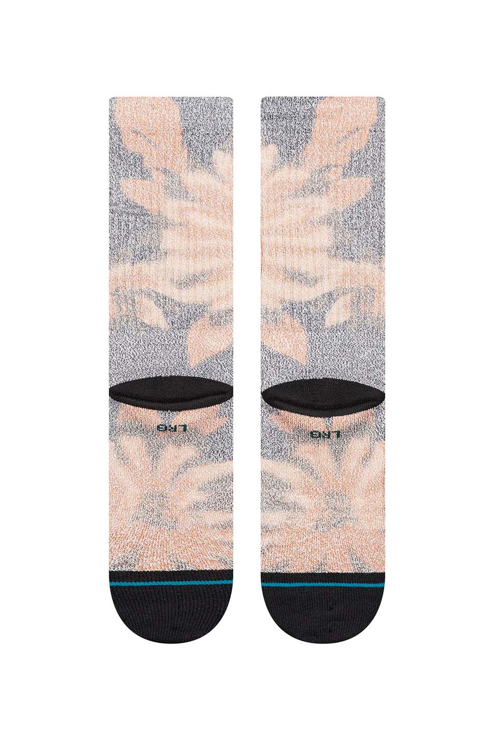 stance flora scan crew charcoal back