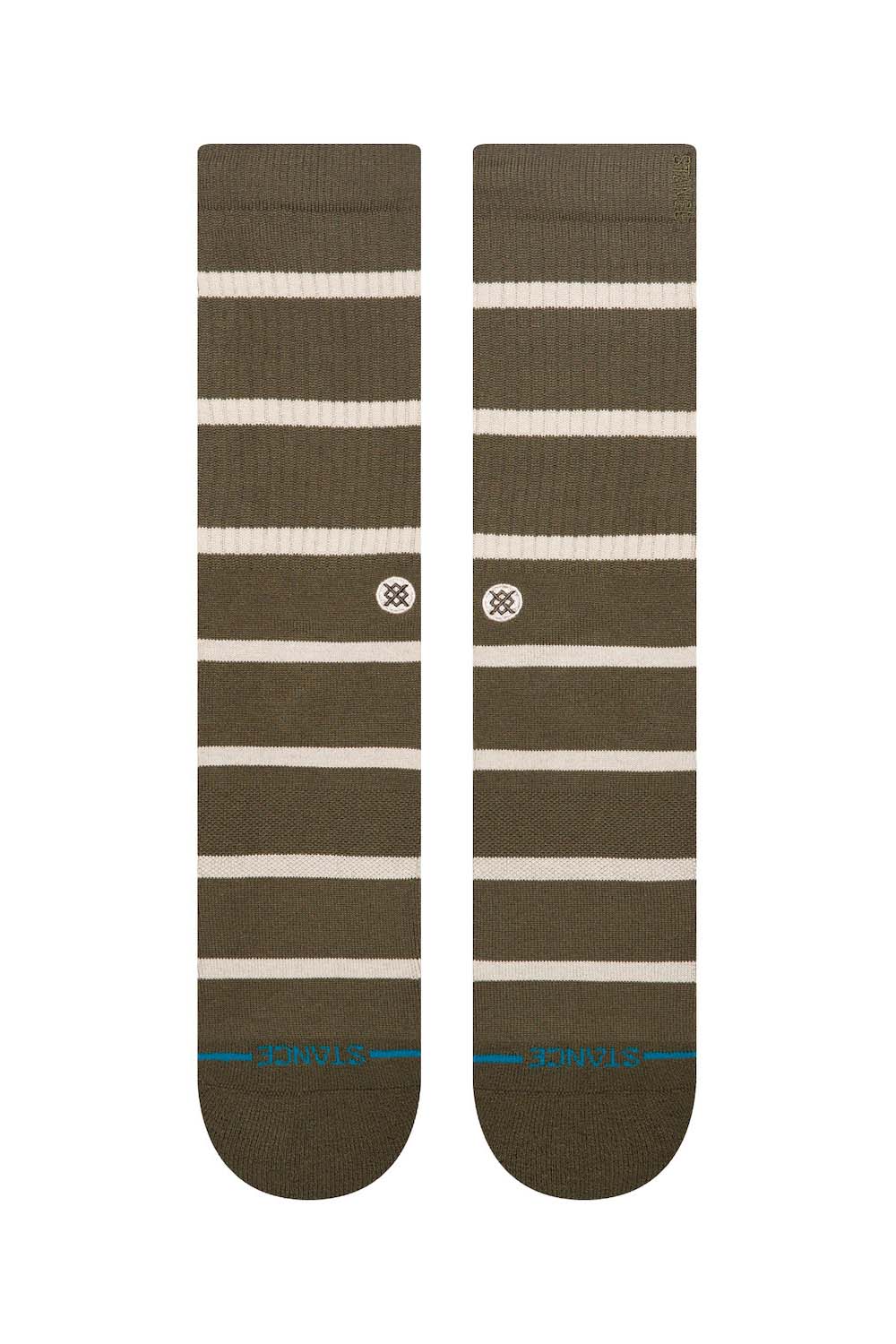 stance heritage crew olive front