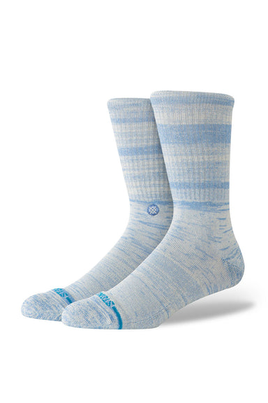 stance marled crew grey blue