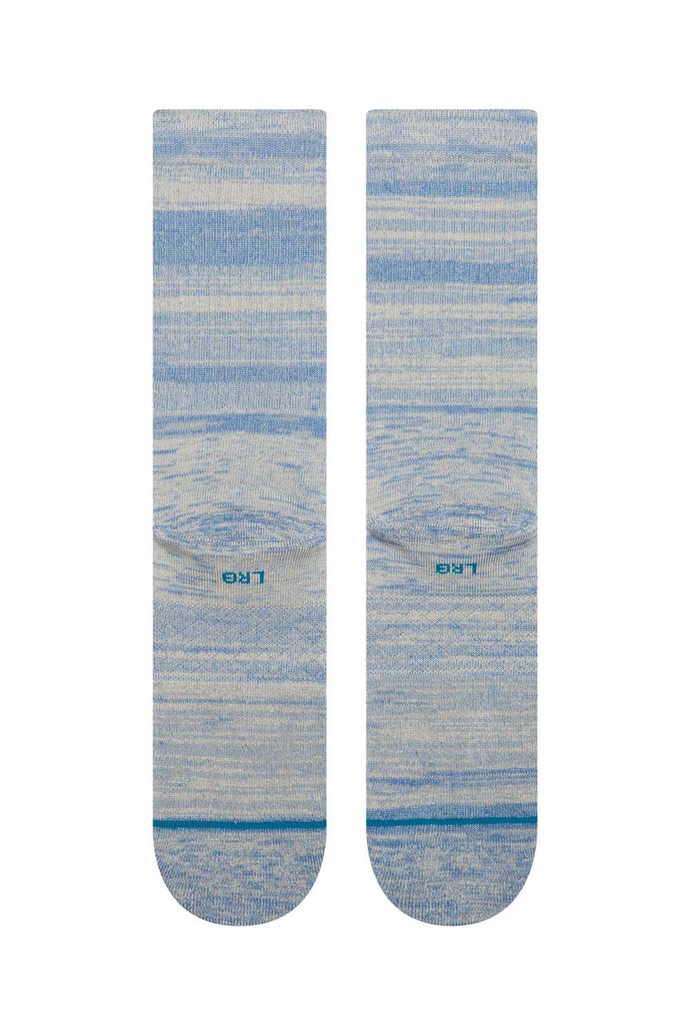 stance marled crew grey blue back