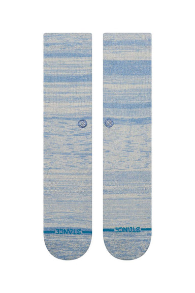 stance marled crew grey blue front